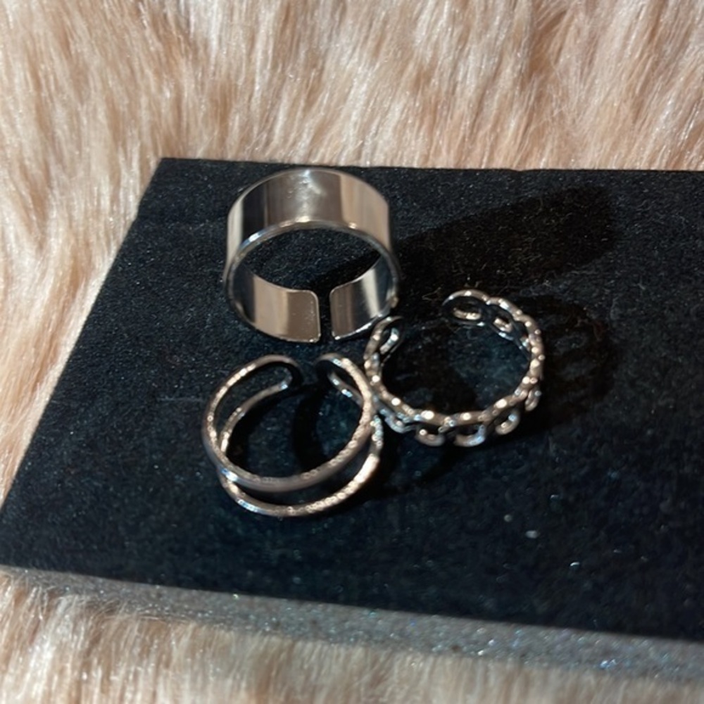 3-Piece set Stainless‎ Steel Adjustable Rings NWT - Picture 9 of 17